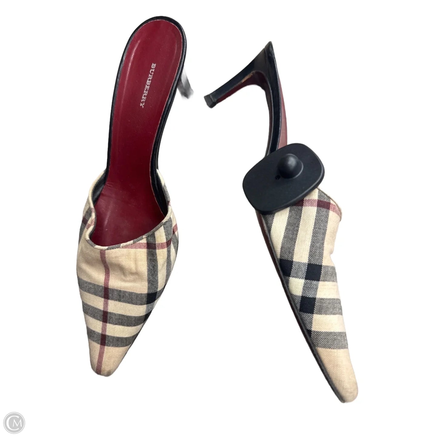 Shoes Luxury Designer By Burberry In Red & Tan, Size: 10