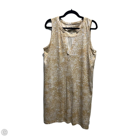 Dress Designer By Lilly Pulitzer In Tan & White, Size: L