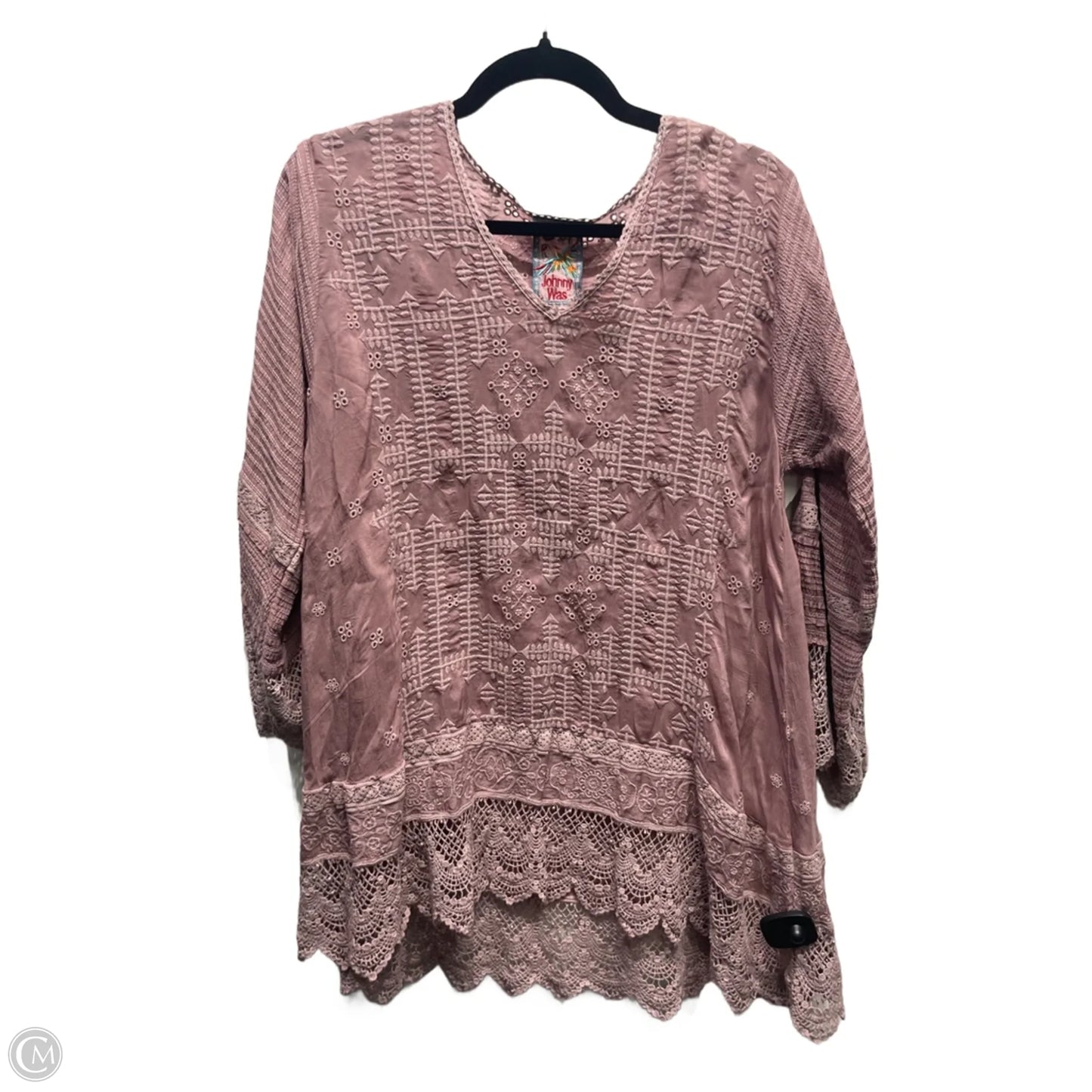 Top Long Sleeve By Johnny Was In Pink, Size: S