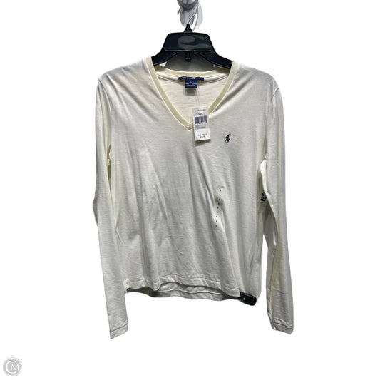 Top Long Sleeve Basic By Ralph Lauren In Cream, Size: L