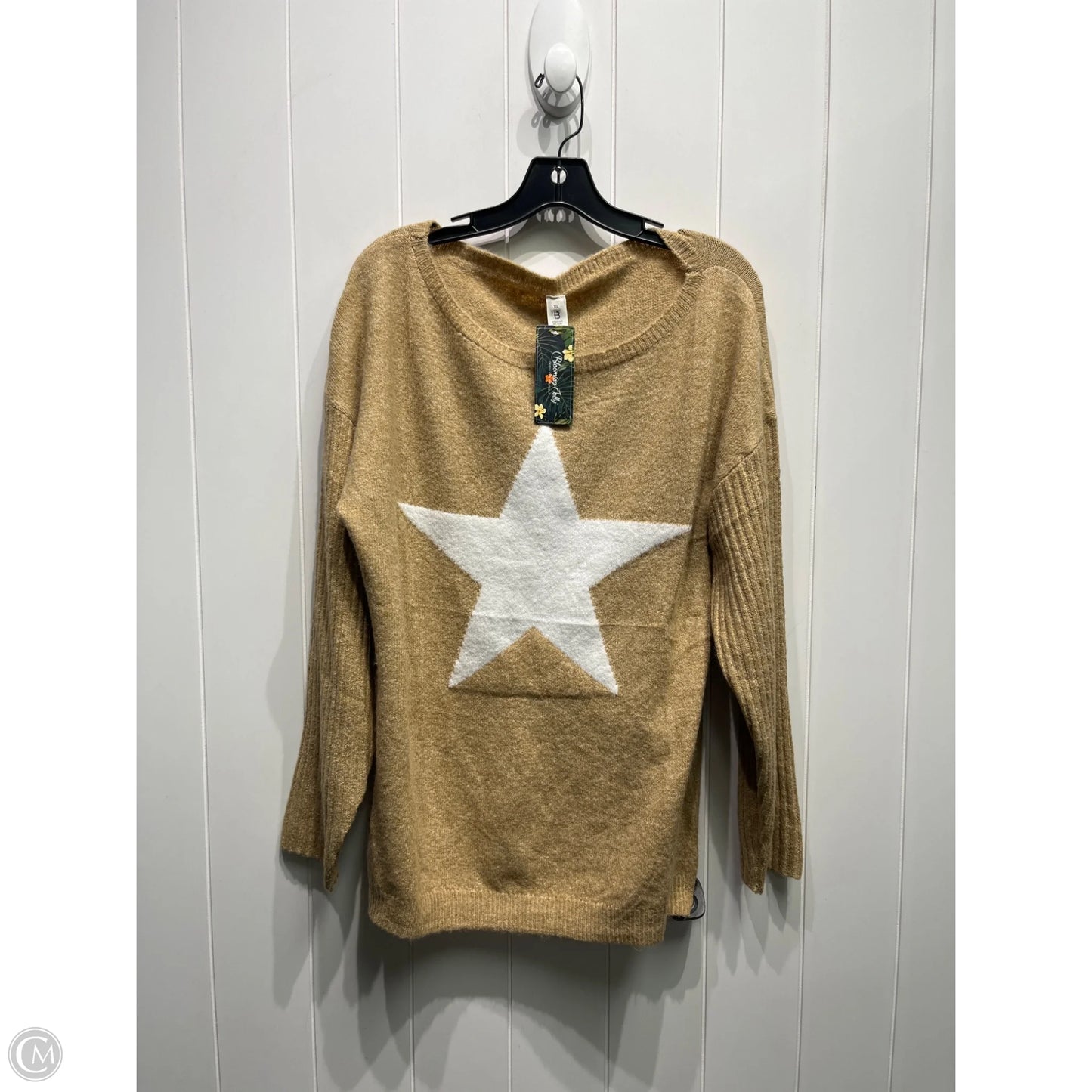 Sweater By Blooming Jelly In Tan & White, Size: Xl