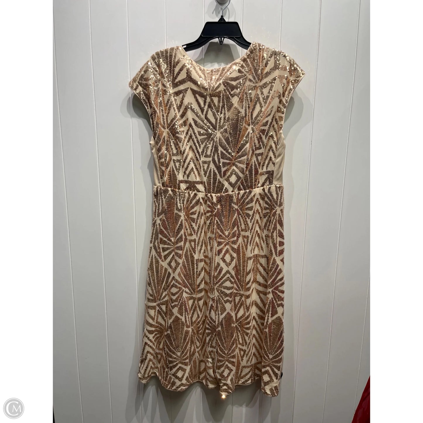 Dress Casual Midi By Bloomchic In Gold, Size: 12