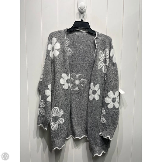 Sweater Cardigan By Bloomchic In Grey, Size: 14