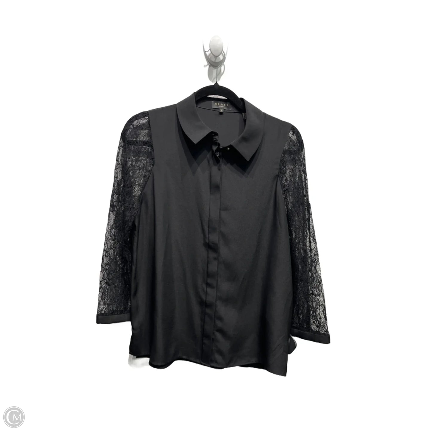 Top Long Sleeve By Ted Baker In Black, Size: Xs