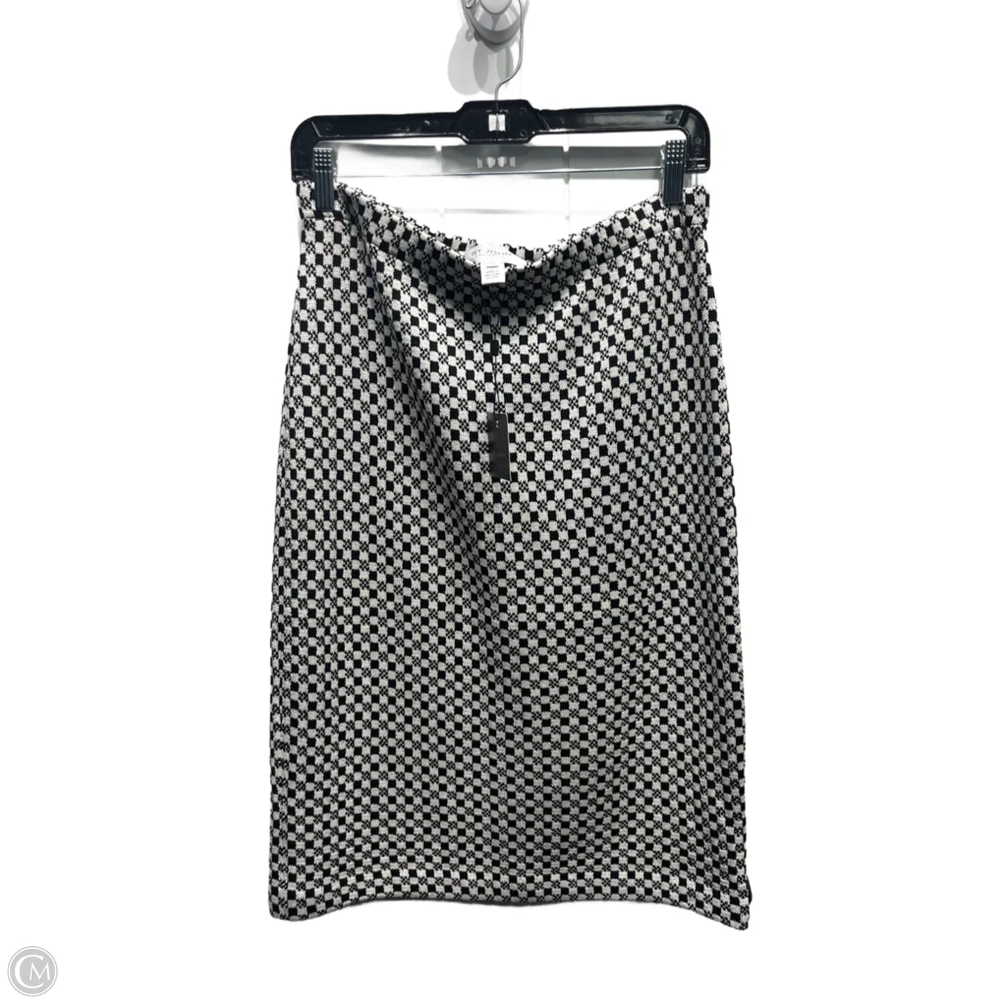 Skirt Luxury Designer By St John Collection In Black & White, Size: M