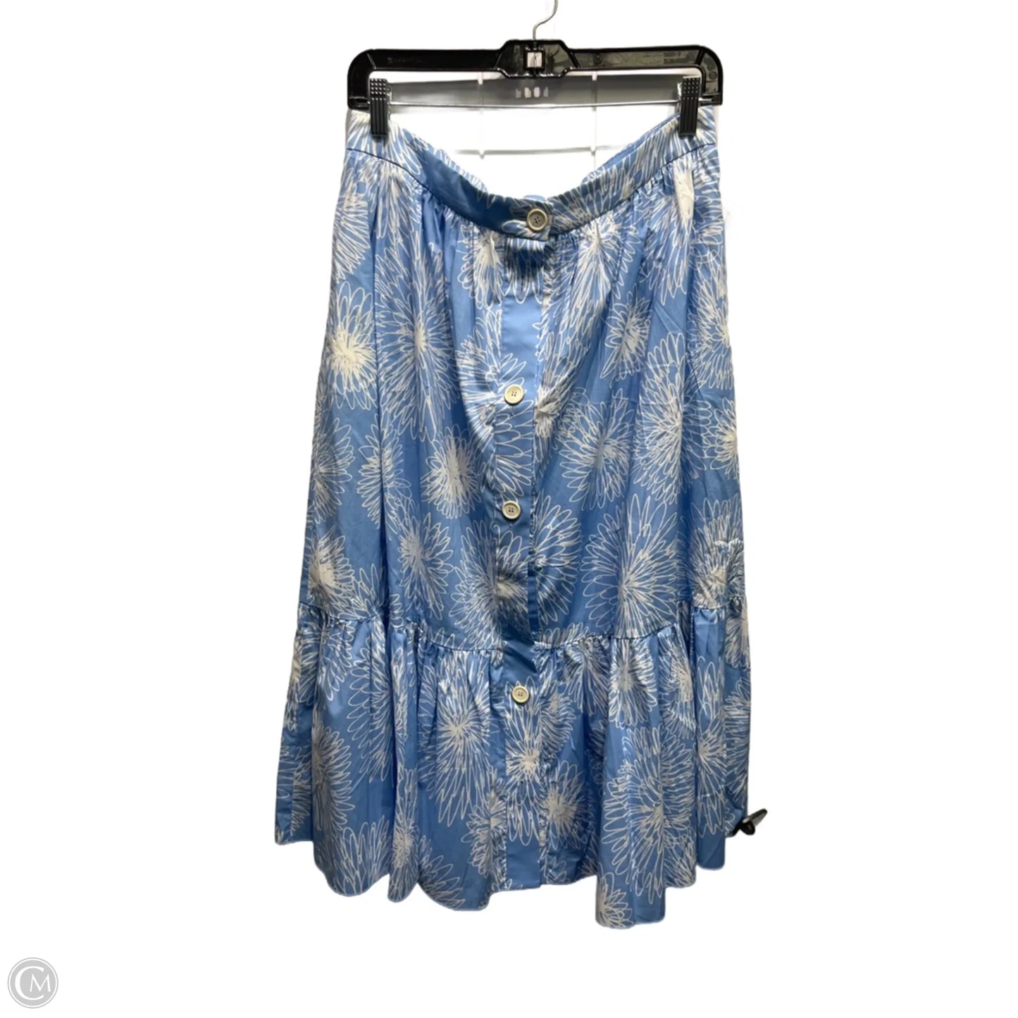 Skirt Maxi By piazza sempione In Blue & White, Size: L