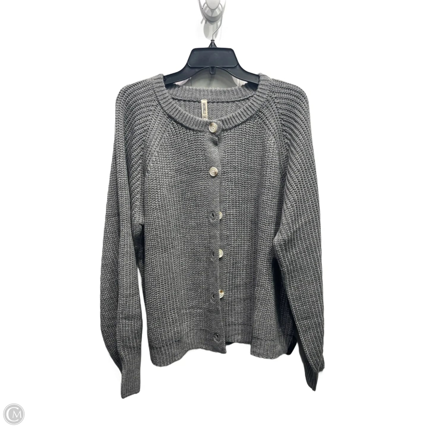 Sweater Cardigan By GRECERELLE In Grey, Size: 2x