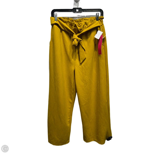 Pants Wide Leg By Shosho In Yellow, Size: L