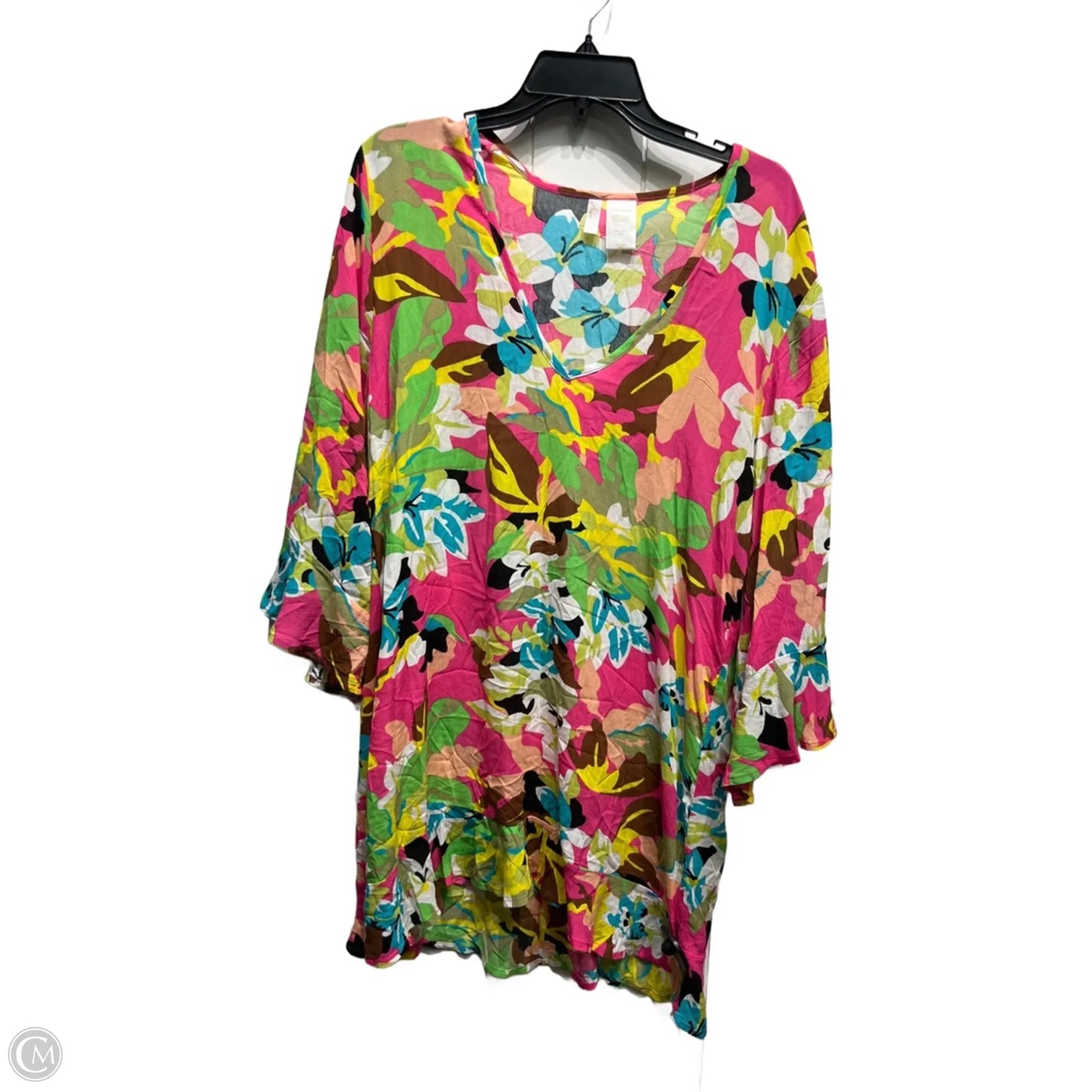 Dress Casual Short By Anne Cole In Green & Pink, Size: Xs