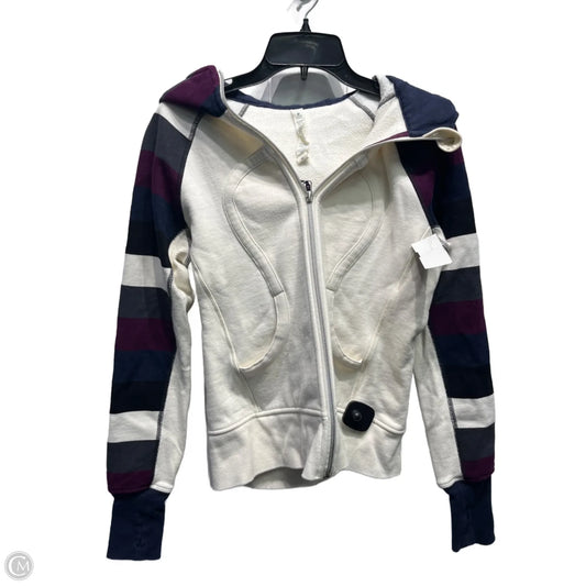Athletic Jacket By Lululemon In Grey & Purple, Size: 6