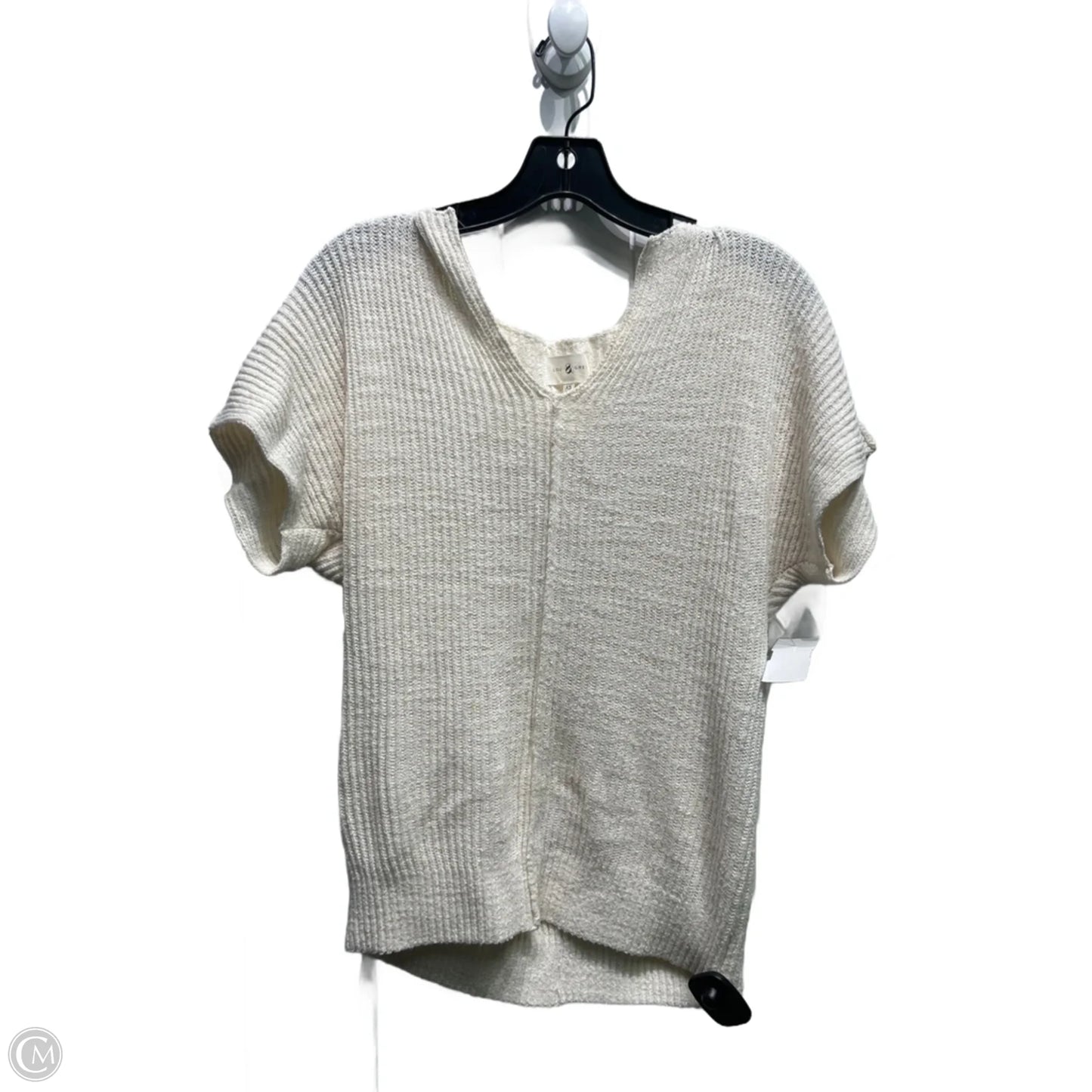 Sweater Short Sleeve By Lou And Grey In Cream, Size: Xs