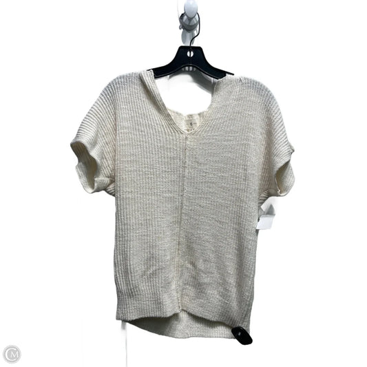 Sweater Short Sleeve By Lou And Grey In Cream, Size: Xs