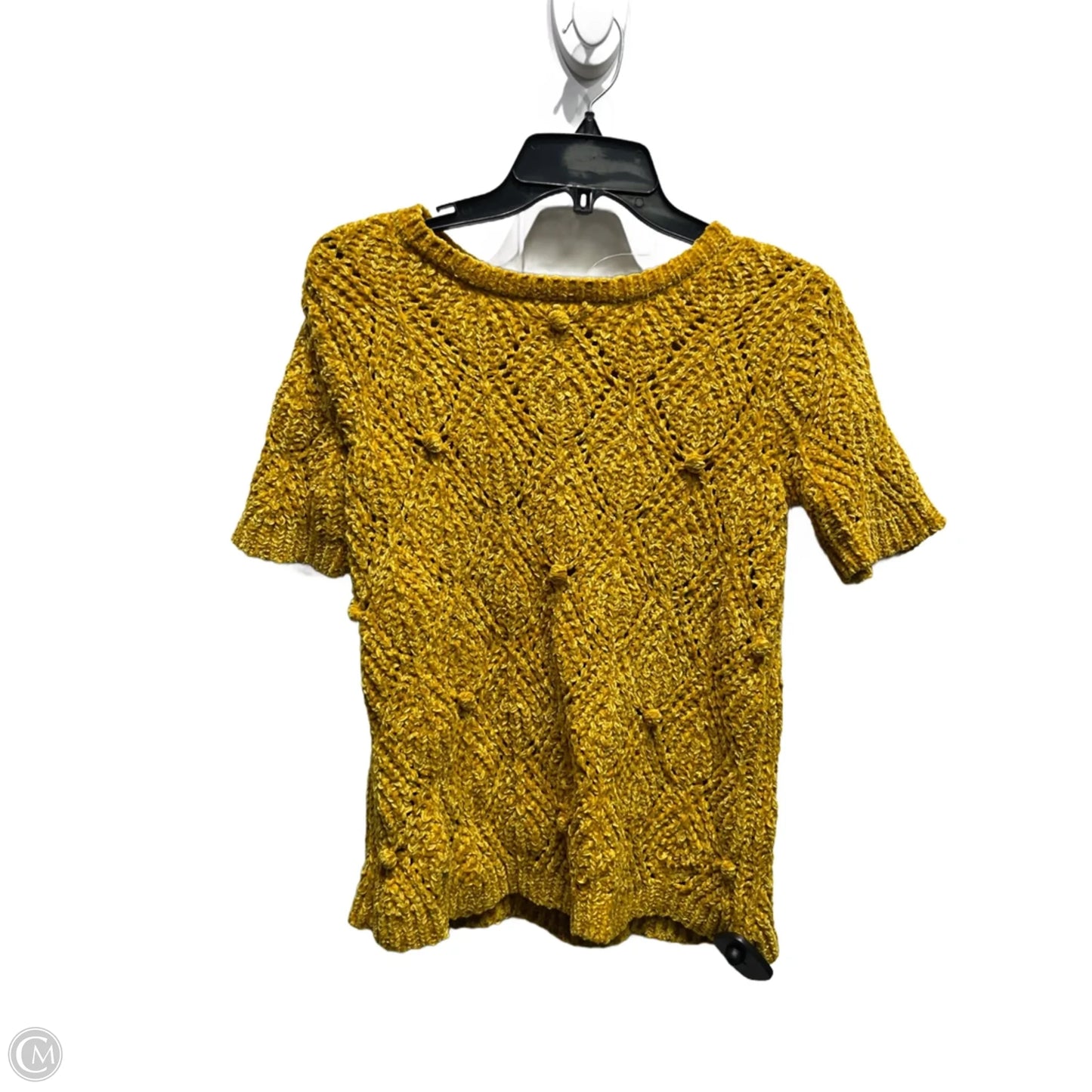 Sweater Short Sleeve By Loft In Yellow, Size: S