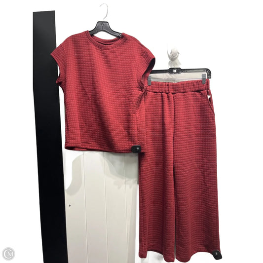 Pants Set 2pc By Amazon Essentials In Maroon, Size: S