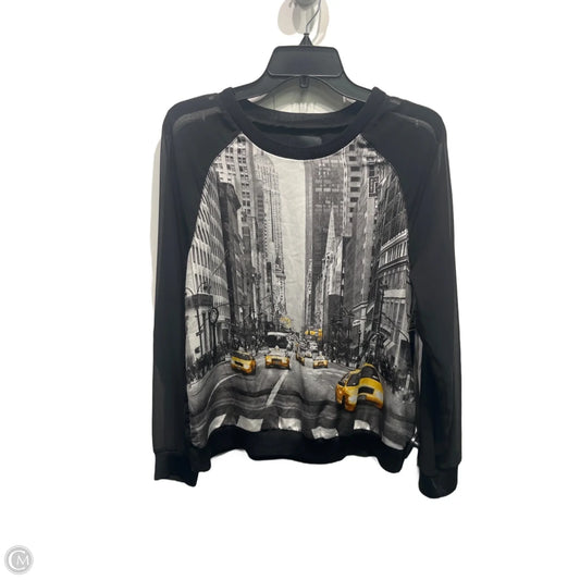 Blouse Long Sleeve By Elie Tahari In Black & White, Size: M