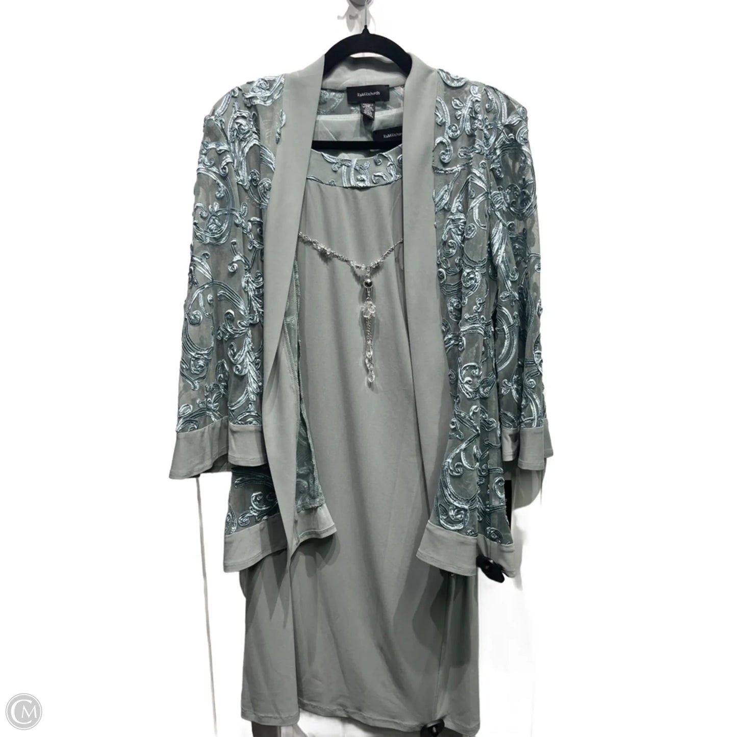 Dress Party Short By R And M Richards In Green, Size: 14