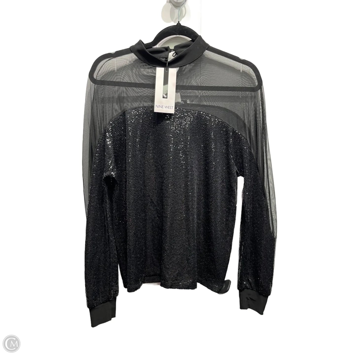 Top Long Sleeve By Nine West In Black, Size: S