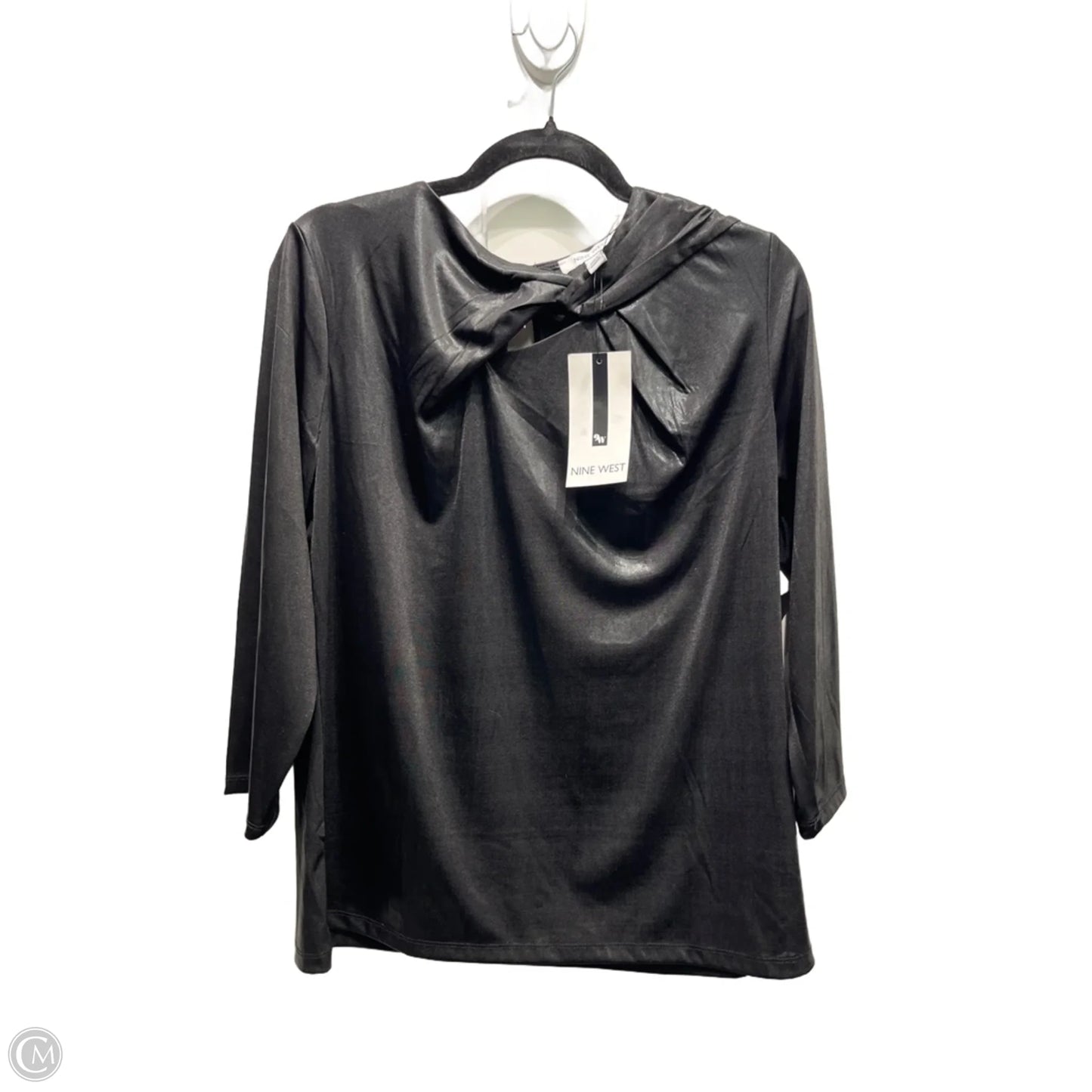 Top Long Sleeve By Nine West In Black, Size: L