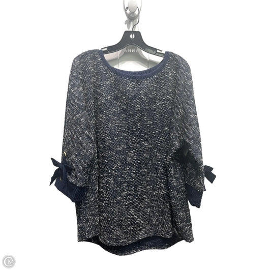Top Long Sleeve By Charter Club In Blue, Size: 1x