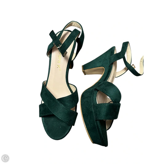 Sandals Heels Stiletto By Allegra K In Green, Size: 9