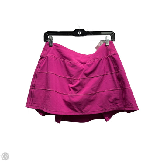 Athletic Skort By Lululemon In Pink, Size: 8l