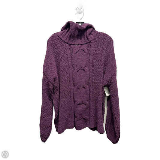 Sweater By Seven 7 In Purple, Size: M