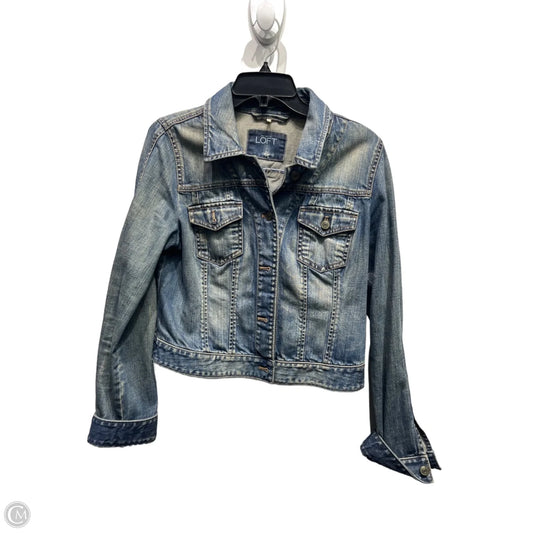 Jacket Denim By Loft In Blue Denim, Size: M