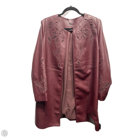 Blazer By Chicos In Maroon, Size: 10