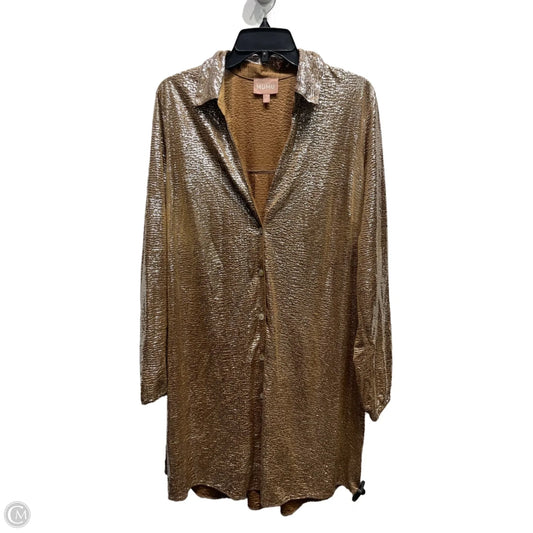 Top Long Sleeve By Mumu In Gold, Size: Xl