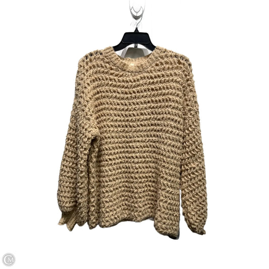 Sweater By Dreamers In Tan, Size: L