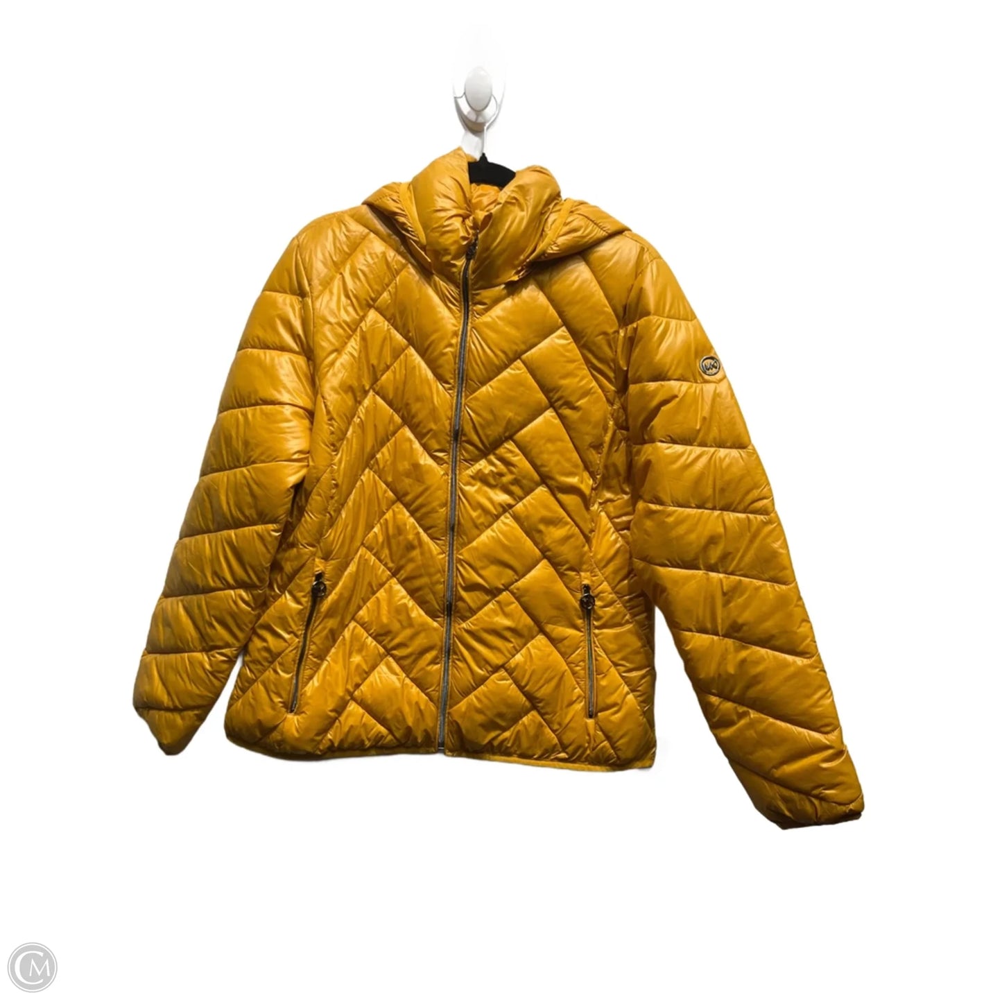 Jacket Puffer & Quilted By Michael By Michael Kors In Yellow, Size: L