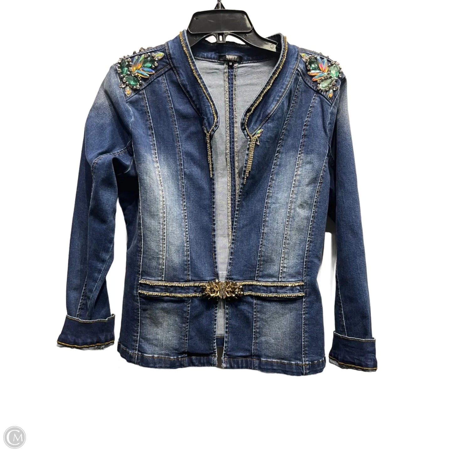 Jacket Denim By Clothes Mentor In Blue Denim, Size: M
