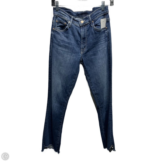 Jeans Straight By Mother In Blue Denim, Size: 4