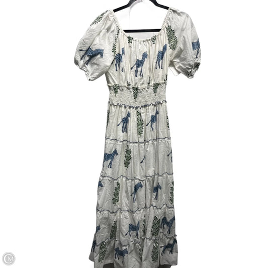 Dress Casual Maxi By CJ LAING In Blue & Green, Size: L