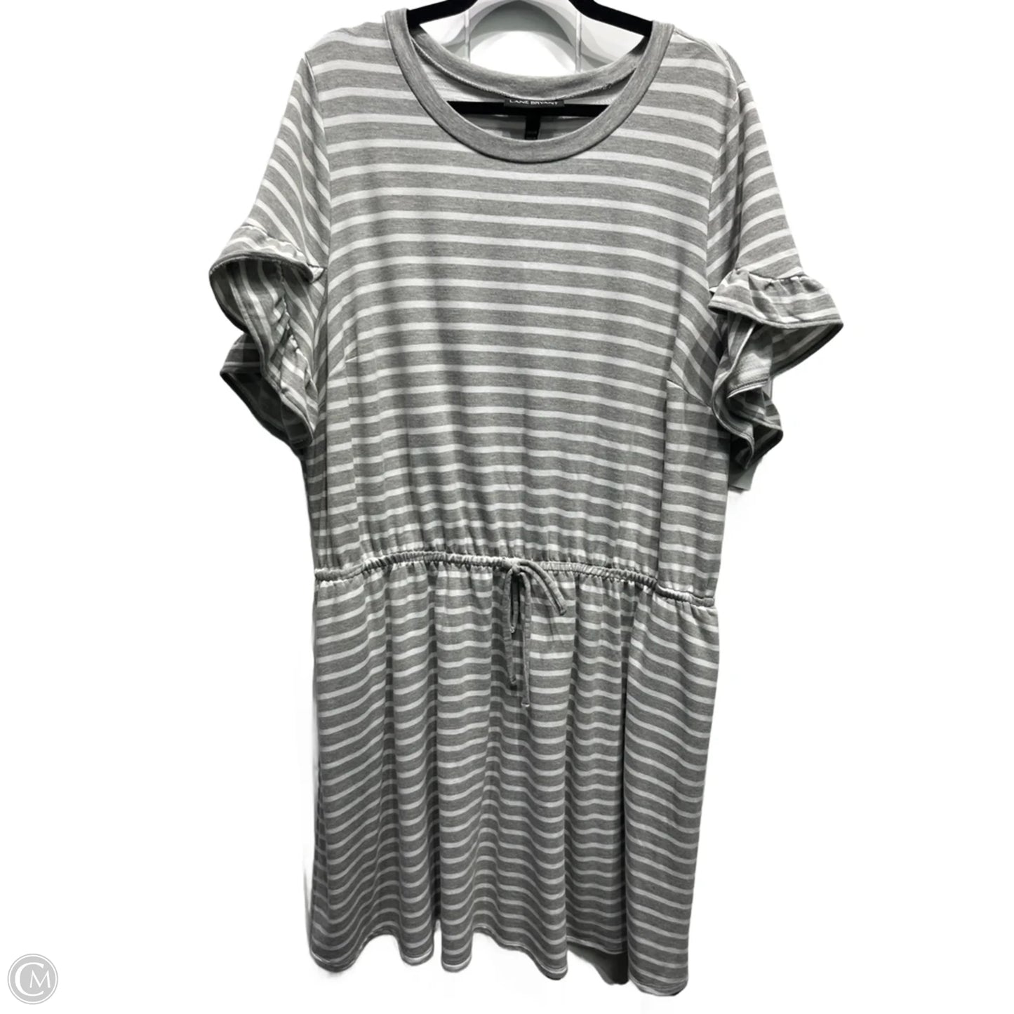 Dress Casual Short By Lane Bryant In Grey & White, Size: 22