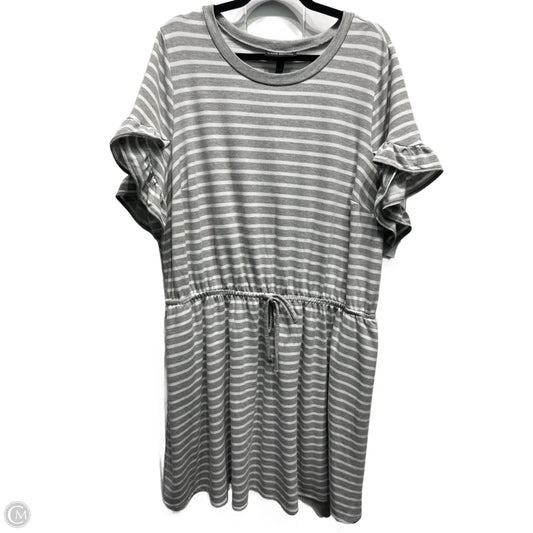 Dress Casual Short By Lane Bryant In Grey & White, Size: 22