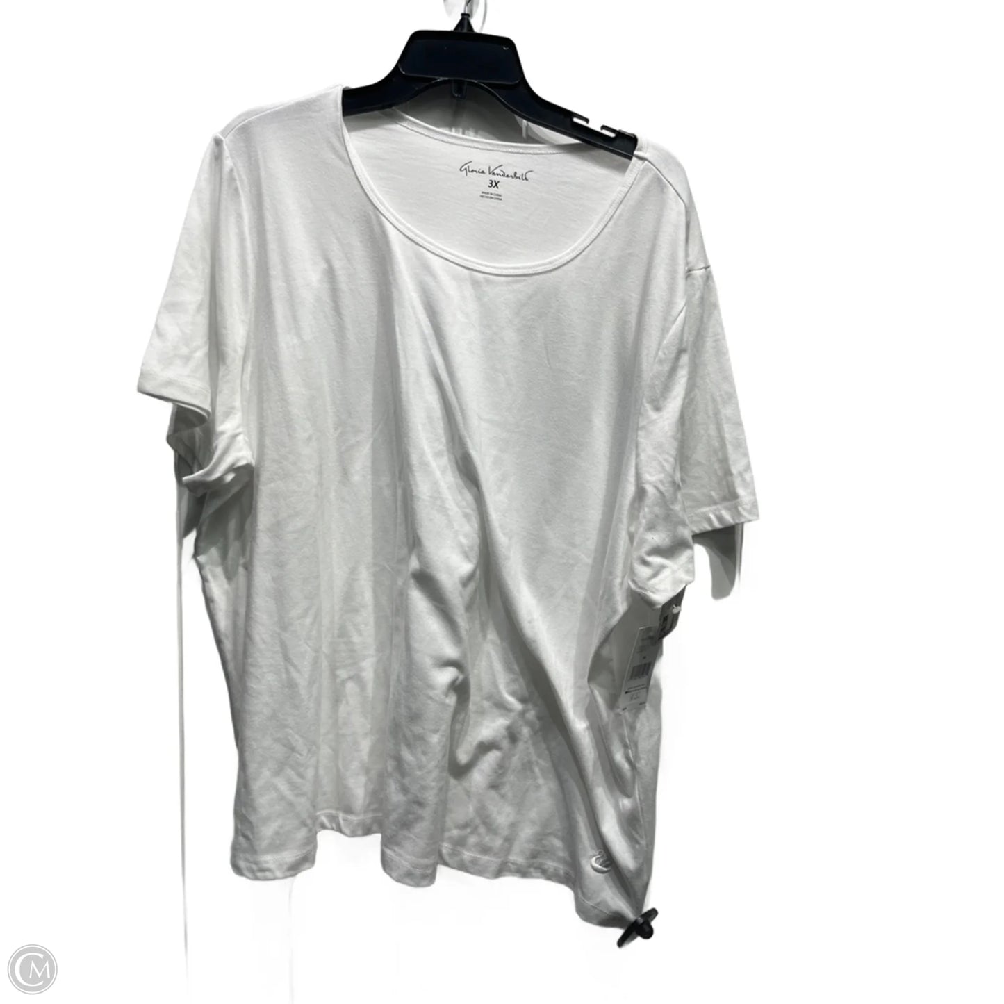 Top Short Sleeve Basic By Gloria Vanderbilt In White, Size: 3x