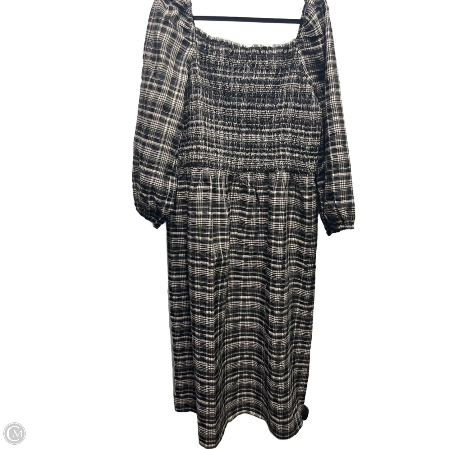 Dress Work By Loft In Black & Cream, Size: L