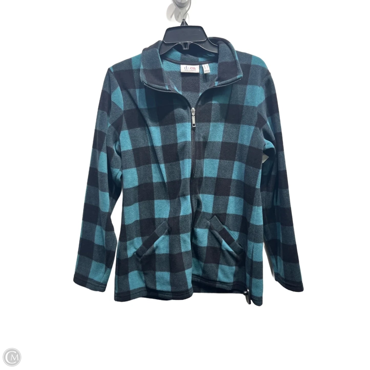 Jacket Fleece By D&co. In Black & Green, Size: S