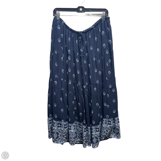 Skirt Maxi By Hollister In Navy, Size: Xl