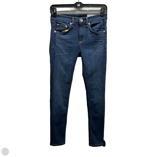 Jeans Skinny By Rag And Bone In Blue Denim, Size: 4