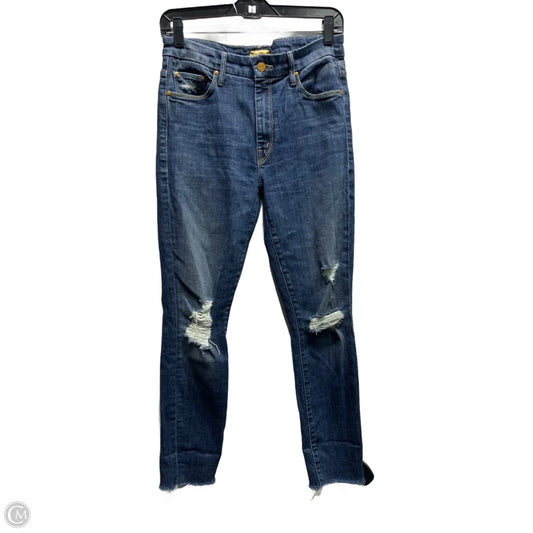 Jeans Cropped By Mother In Blue Denim, Size: 4