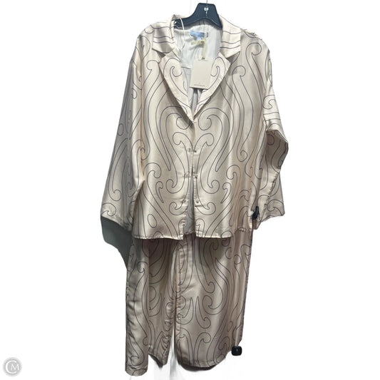 Pants Set 2pc By Antonio Melani In Black & Cream, Size: L