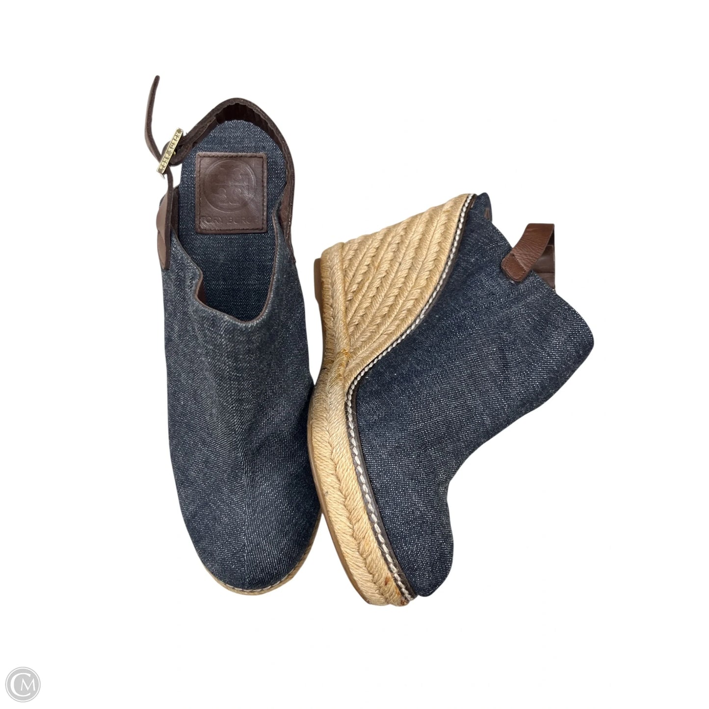 Shoes Designer By Tory Burch In Blue Denim, Size: 10