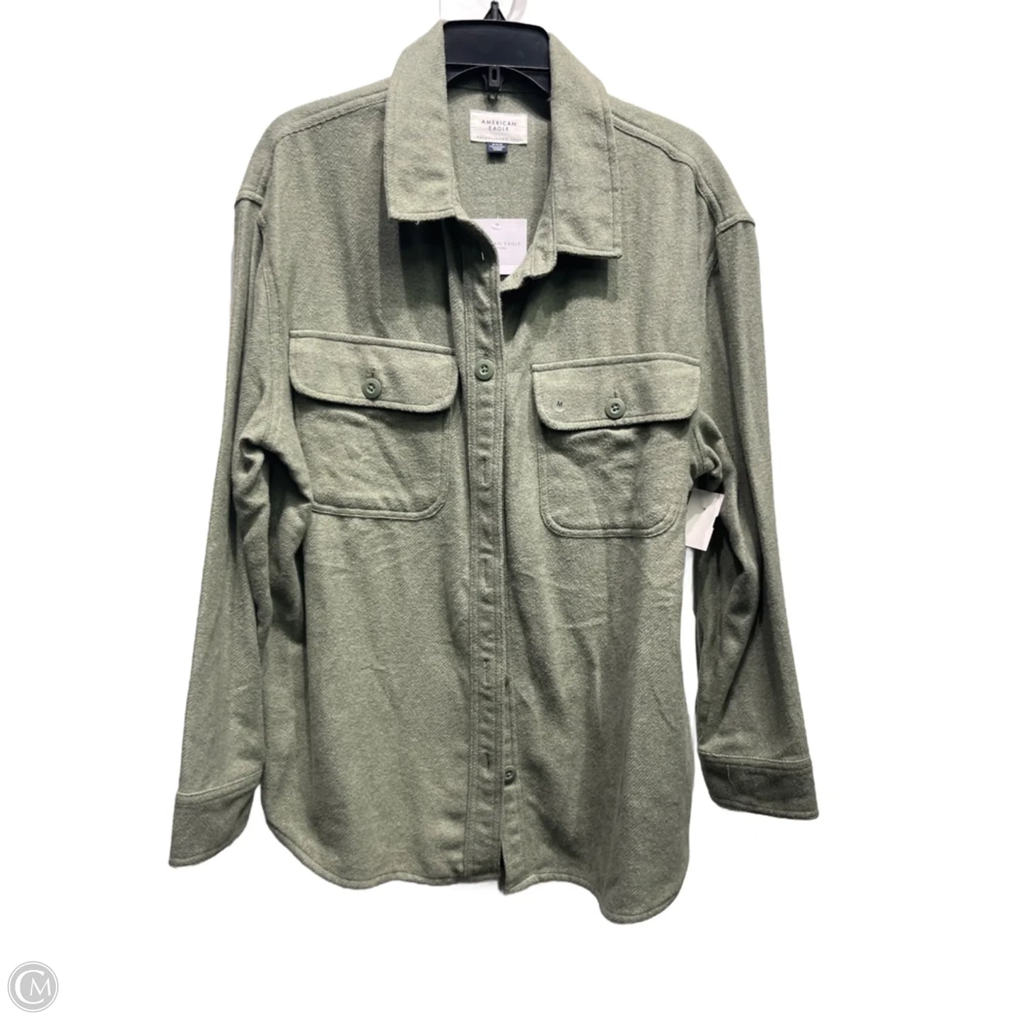 Jacket Fleece By American Eagle In Green, Size: M