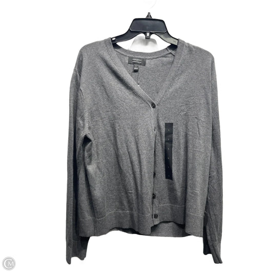 Sweater Cardigan By Banana Republic In Grey, Size: L