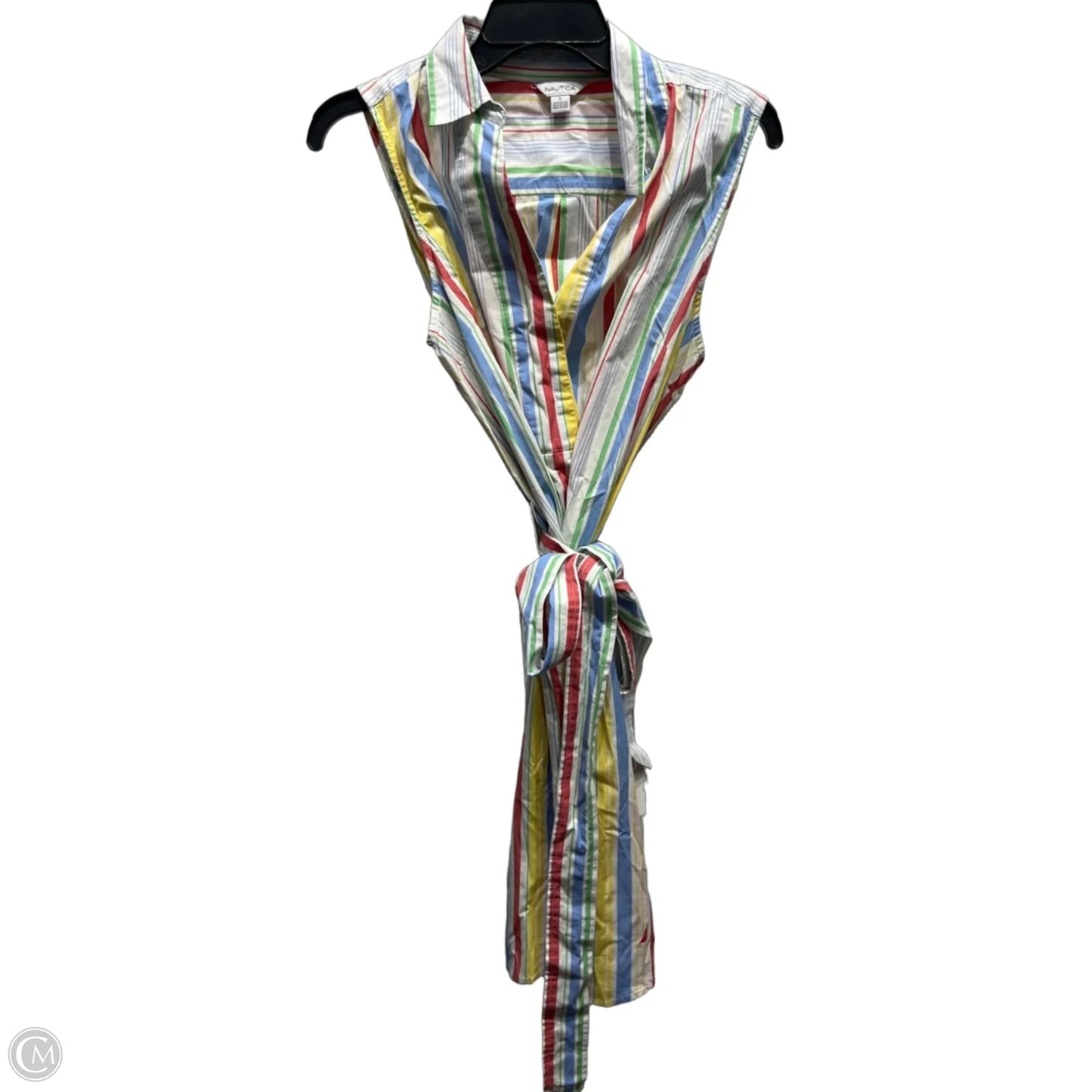 Dress Casual Short By Nautica In Blue & Yellow, Size: L
