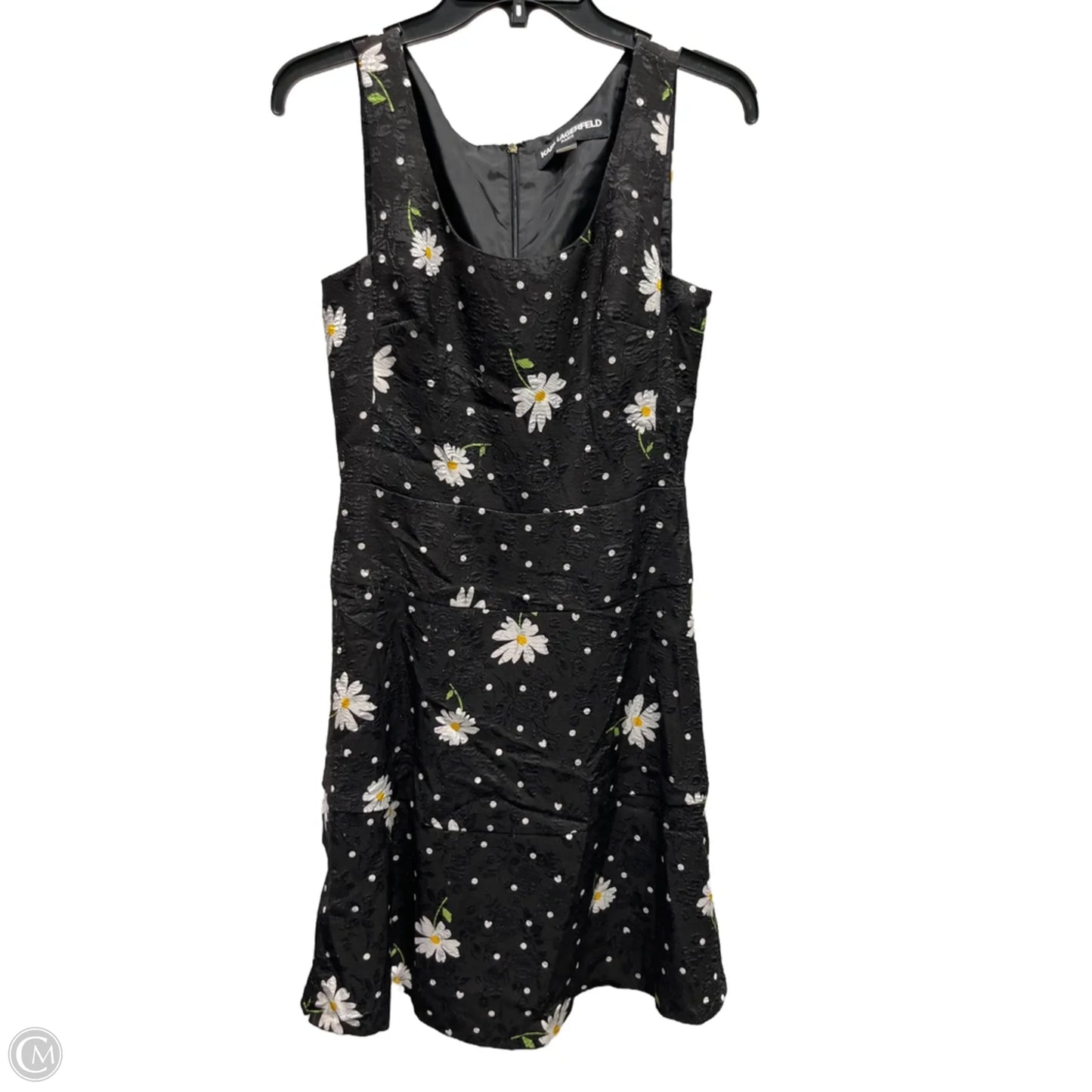 Dress Designer By Karl Lagerfeld In Black & Yellow, Size: 2