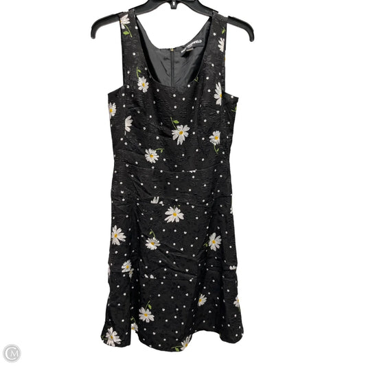Dress Designer By Karl Lagerfeld In Black & Yellow, Size: 2