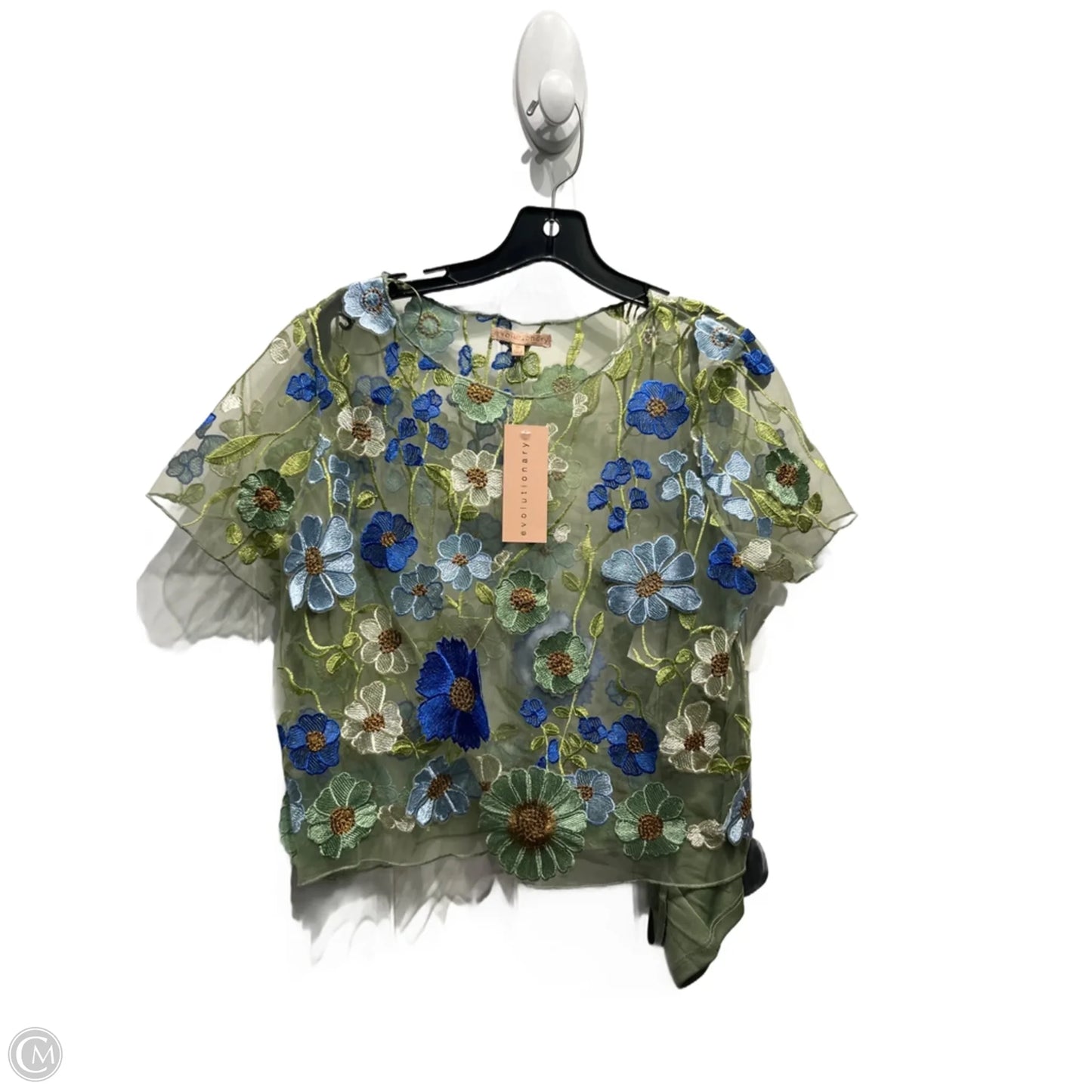 Top Short Sleeve By evolutionary In Green, Size: M